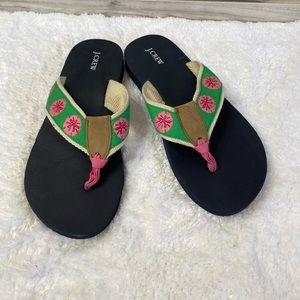 J. CREW FACTORY Floral  Pink, Green Silk Ribbon 6